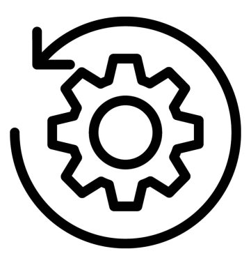 Çizgi vektör yenileme simgesi 