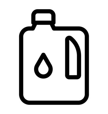 Kimyasal galon simgesi çizgi vektör 