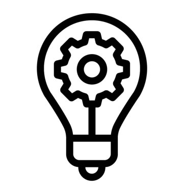 Çizgi vektör yaratıcı teknoloji simgesi 