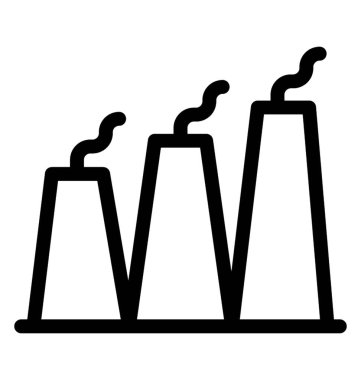 Santral simgesi çizgi vektör 