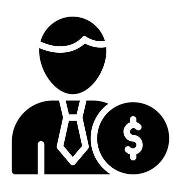 Finans Yöneticisi simge vektör 