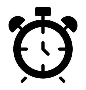 Katı çalar saat simge vektör 