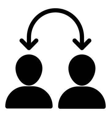 İki kişi ile sohbet kabarcıklar, görüşme simgesi.