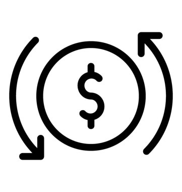 line cash flow icon vector  clipart