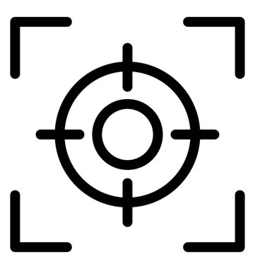 Odak artı simge vektör içinde içini kaplamak çizmek 