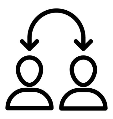 İki kişi ile sohbet kabarcıklar, görüşme simgesi.