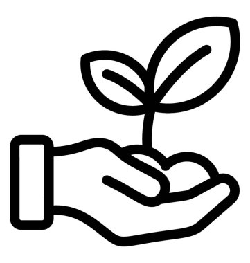 Büyüme simge vektör içinde içini kaplamak çizmek 