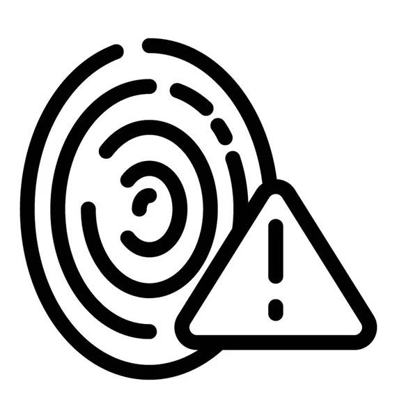 Biometrisches Fehlersymbol Zeilenvektor — Stockvektor