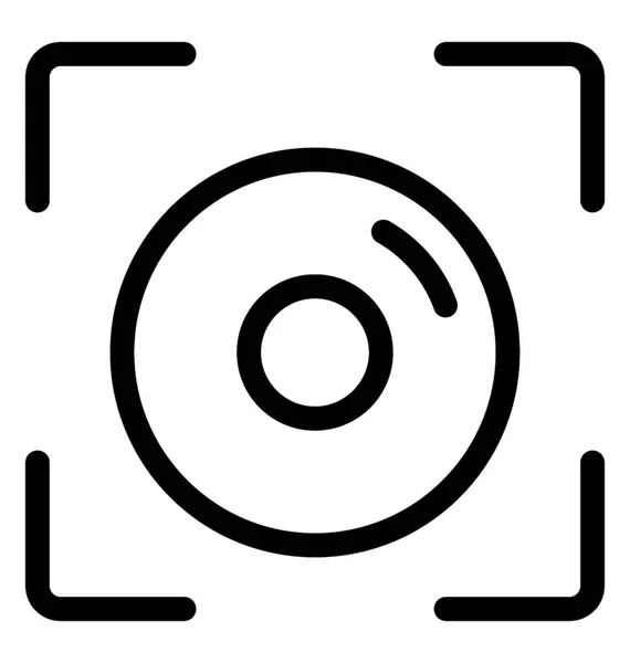 Camera Focus Icon Line Vector — Stock Vector