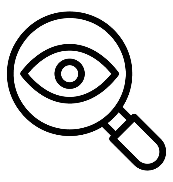 Ícone Monitoramento Ocular Vetor Linha —  Vetores de Stock