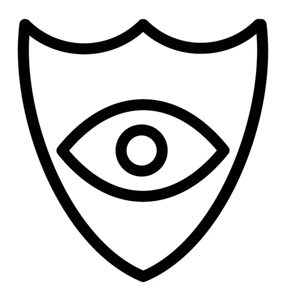 Cyber Auge Symbol Linienvektor — Stockvektor