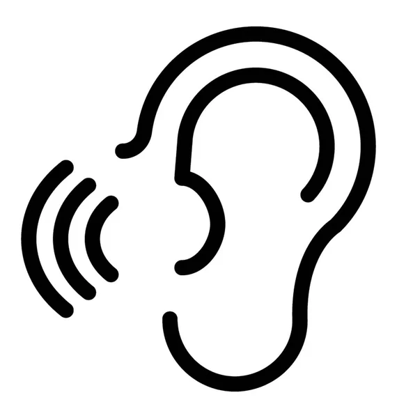 Ohrenscanner Symbol Zeilenvektor — Stockvektor