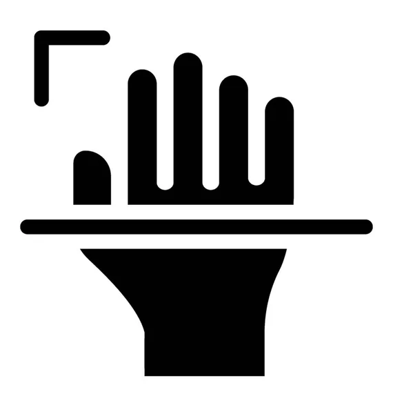 Hand Scanning Icon Glyph Vector — Stock Vector