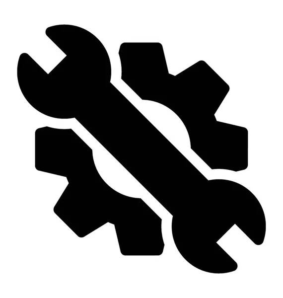 Tekniska Verktygsikonen Glyph Vektor — Stock vektor