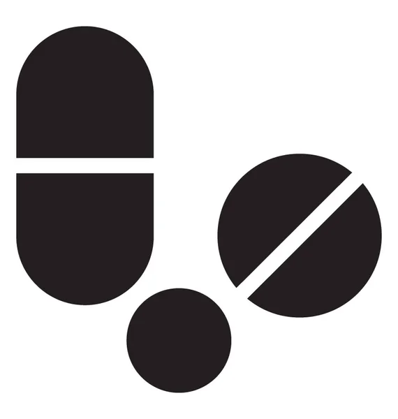 Φαρμακευτική Αγωγή Εικονίδιο Στο Διάνυσμα Γλύφων — Διανυσματικό Αρχείο