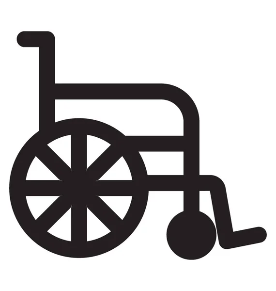 Tekerlekli Sandalye Simge Simge Vektör — Stok Vektör