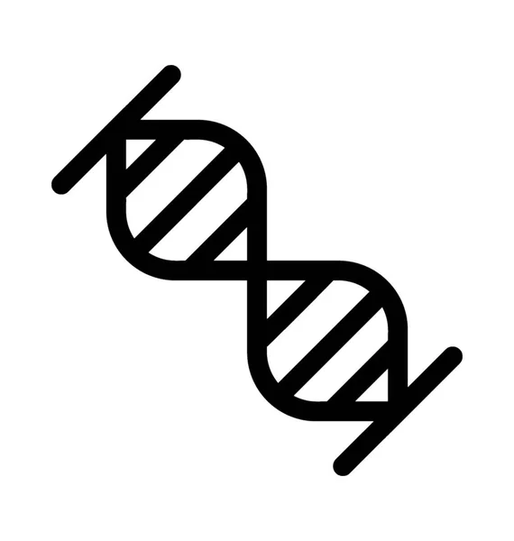 Ícone Dna Vetor Linha —  Vetores de Stock