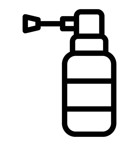 Ikon Pompa Inhaler Pada Vektor Baris - Stok Vektor