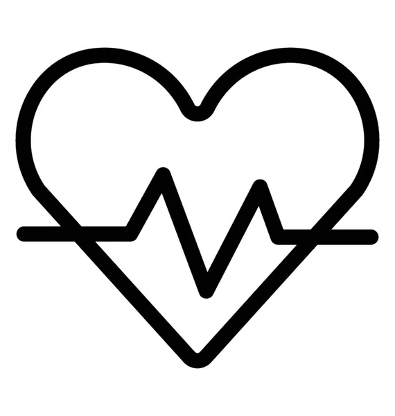 Cardiogram Icon Line Vector — Stock Vector