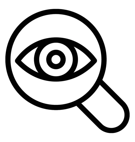 Значок Мониторинг Глаз Векторе Линии — стоковый вектор