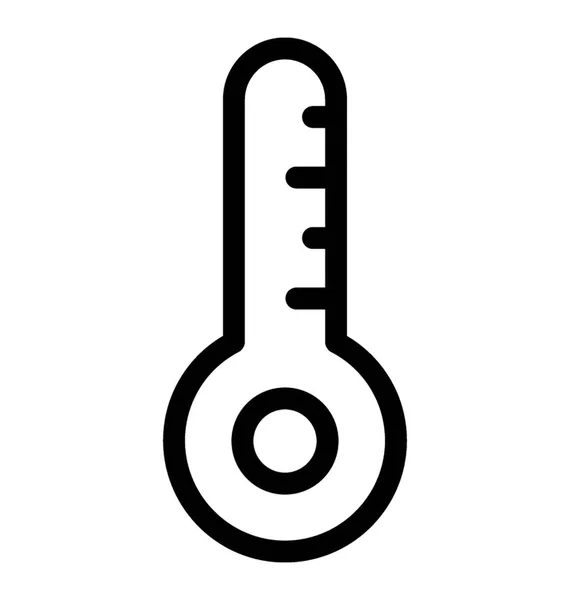 Θερμόμετρο Εικονίδιο Στην Γραμμή Διάνυσμα — Διανυσματικό Αρχείο