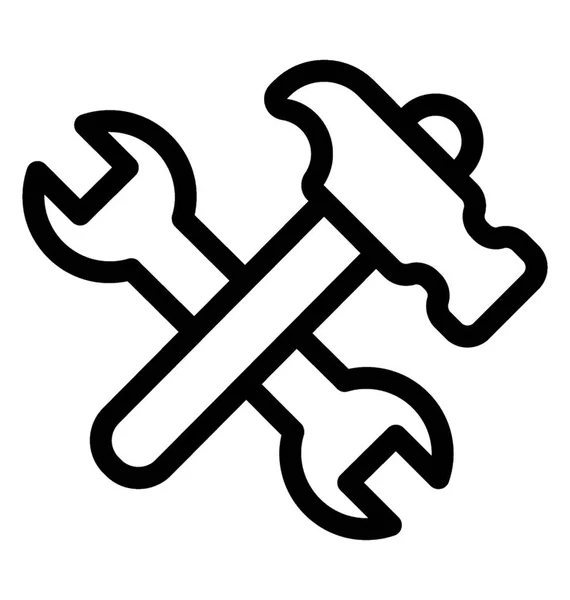 Mechanical Tool Icon Line Vector — Stock Vector