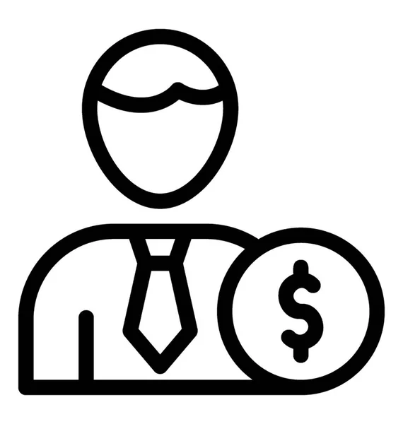 Gestionnaire Des Finances Icône Vecteur — Image vectorielle