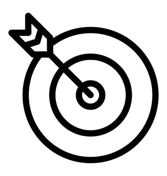 Linienziel Icon Vektor — Stockvektor