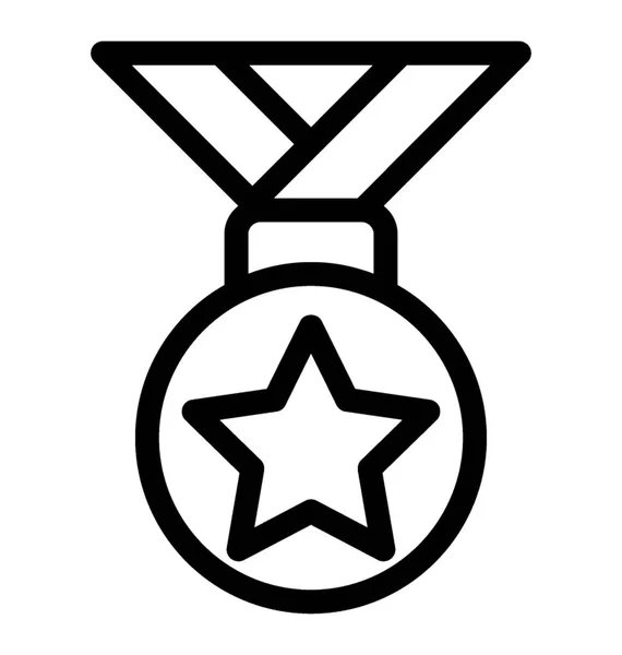 Egy Star Medal Ikon Vektoros — Stock Vector
