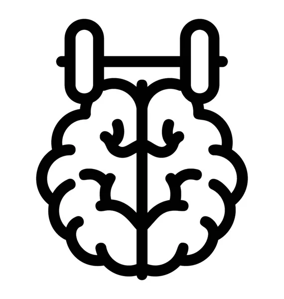 Cerebro Icono Poder Vector — Vector de stock