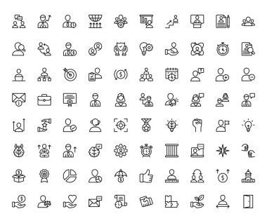 Kişisel kalite, çalışan Yönetim satırı simgeler accomodating 80 vektörel çizimler paketi. Tam olarak çizilmiş vektörel çizimler ve benzeri grafik tasarımı, İş analizi, şablon tasarımı, personel yönetimi kolay. Bu adju düzeltmek için bu fırsatı boşuna