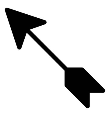 Katı ok simge vektör 