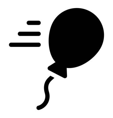 Balon simge vektör katı tasarım 