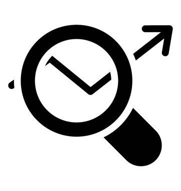 Hisse senedi verileri analiz simge vektör katı tasarım 