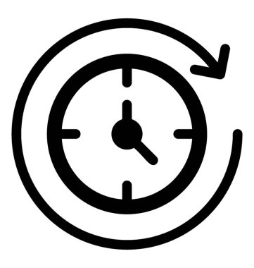 Katı yeniden zaman simge vektör