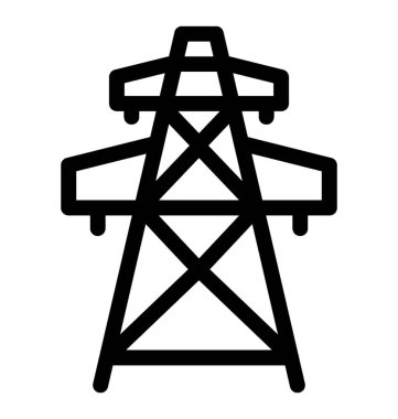 Katı iletim kulesi simge vektör