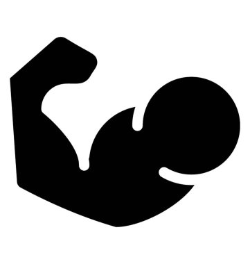 Pazı kas simge vektör katı tasarım