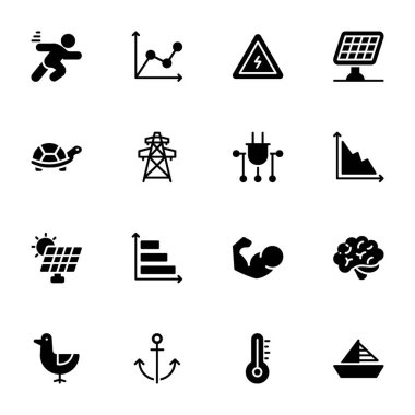 Güç, hız, grafik, sprint, teknolojik simgeler sunuyoruz katı simgeler paketi. Düzenlenebilir simgeleri grafik tasarımı, proje tasarımı ve teknoloji ilerleme vb kullanmak harikasın.