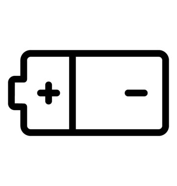 Pil hücre simgesi içinde içini kaplamak çizmek