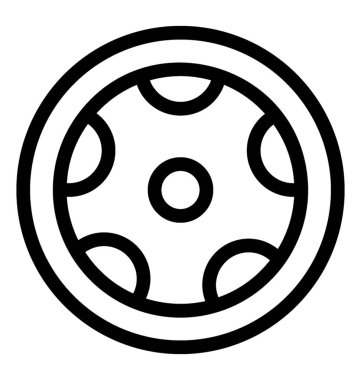 satır lastik simge vektör 