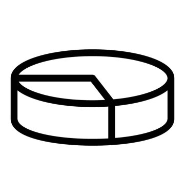 Pasta grafik simgesini, çizgi vektör tasarımı.