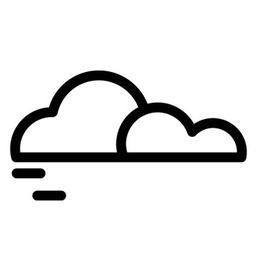 hattı bulutlar simge vektör