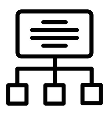 Hiyerarşi simge vektör içinde içini kaplamak çizmek 