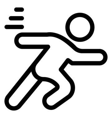 çalışan adam simge vektör hat 