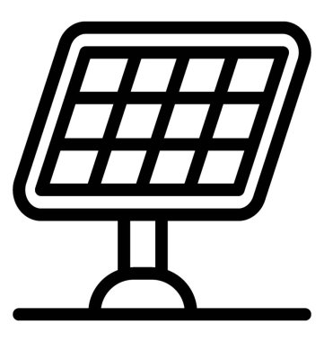 çizgi güneş paneli simge vektör 