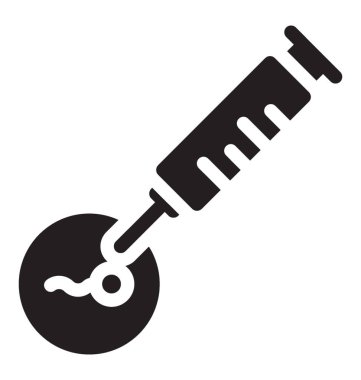 Glif suni tohumlama simge vektör