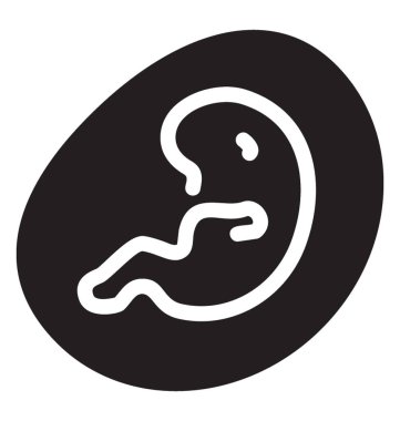 Fetus simge vektör katı tasarım