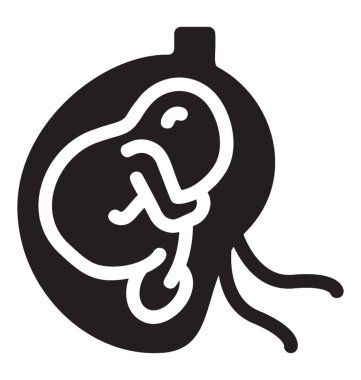 Fetus simge vektör katı tasarım
