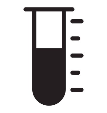 Test tüpü simgesi katı tasarım