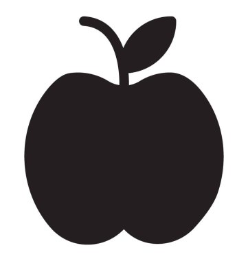 Apple simge vektör katı tasarım